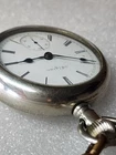ANTIQUE ELGIN SILVERINE POCKET WATCH.