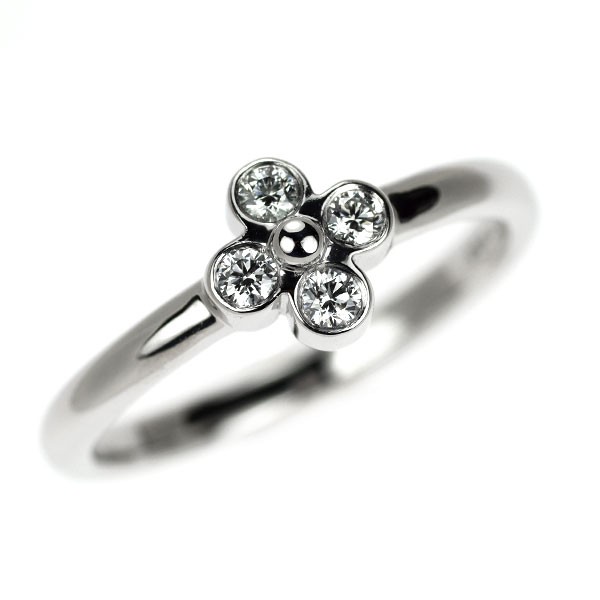 訳あり⭐︎Tiffany & Co. Pt950 ダイヤモンド フラワー リング Tiffany & Co Pt950 Diamond Ring Flower LACE - Auth free shipping
