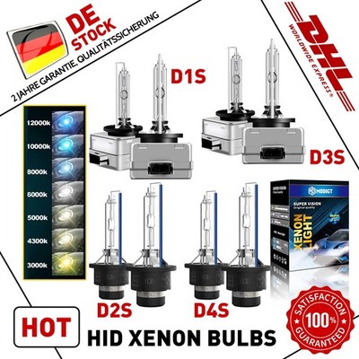 2x D1S D2S D2R D3S 4300K 6000K 8000K 10000K 12000K 35W Xenon Brenner E-Prüfz