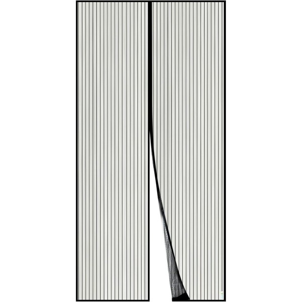 Fliegengitter TüR Apalus Magnet 120X240 Cm Schwarz Insektenschutz TerrassentüR-image