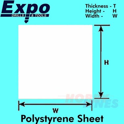 STYROLPLATTE Bereich 0,25-2,00mm 228x330mm A4 Polystyrol Kunststoff ABS Expo Tools