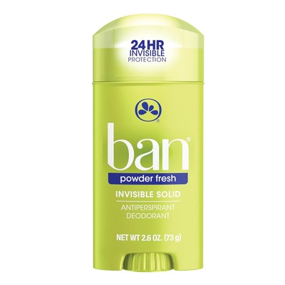 Ban Original Unscented 24-hour Invisible Antiperspirant, Solid Deodorant for... 