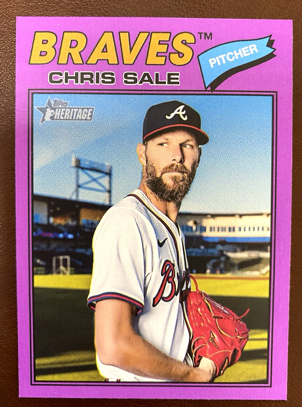 2026 Topps Heritage Chris Sale Light Purple Parallel SP #278 Atlanta Braves