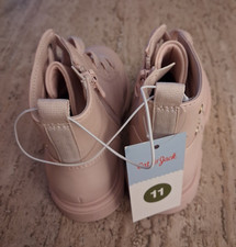 Cat Jack Girls Pink Studded Lace-Up Ankle Bootie Side Zipper Round Toe 11