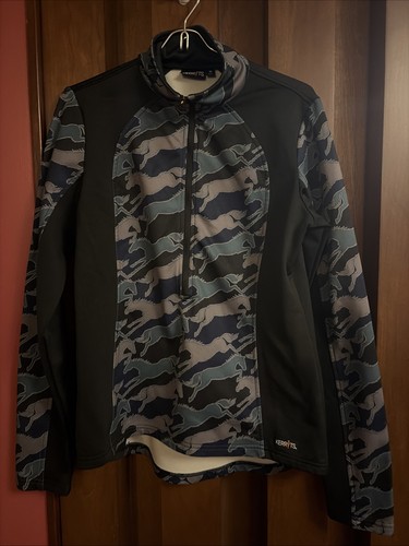 Kerrits Horse 1/2 Zip Fleece Lined Riding Top Equestrian Medium