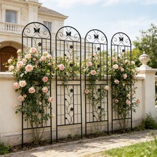 4 Pack Metal Garden Trellis 86.7x19.7 Rustproof Climbing Plant Support Outdoor