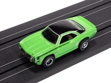 Auto World SC410 Xtraction 1969 Chevy Camaro Neon Green Black HO Scale Slot Car