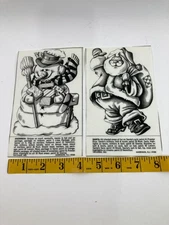 Snowman & Santa Claus Christmas Mini Picture Set TRI CHEM Liquid Embroidery