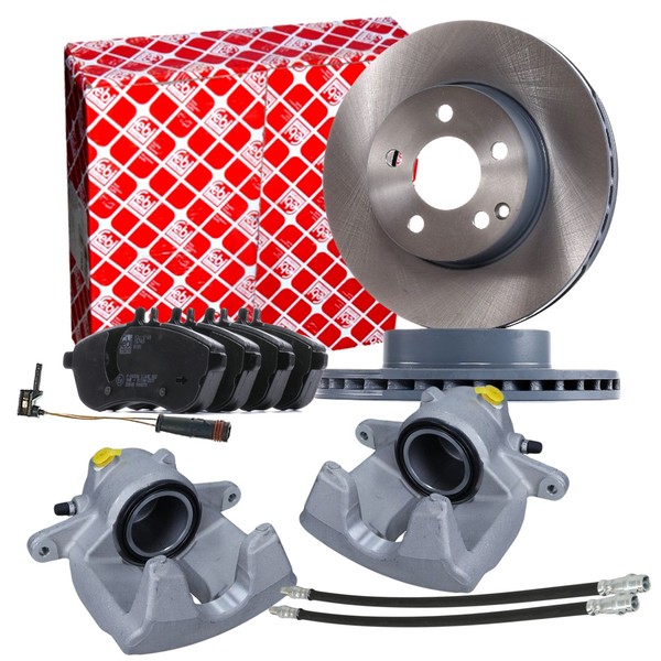 Febi Bremsscheiben 295Mm BeläGe Wako + Bremssattel Set Vorne FüR Mercedes W204-image