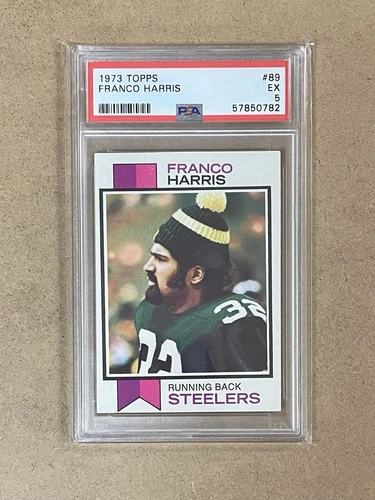 1973 TOPPS #89 FRANCO HARRIS RC PSA 5 EX