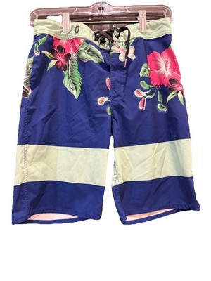 Brand New Boys Vans Era Boardshort Sodalite Blue Trap Floral Size 27