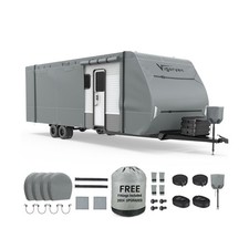 Upgraded RV Cover, Extra Thick Travel Trailer Cover, Durable Camper Cover Fit...