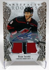 2025-26 Artifacts Gold Material Auto #184 RPA Ryan Suzuki Hurricanes /199