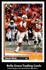 1991 Upper Deck Chuck Webb #20 Green Bay Packers Rookie NFL Football