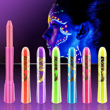Face Paint Crayons Glow in the Dark Body Painting Kit under UV and Black Light M
