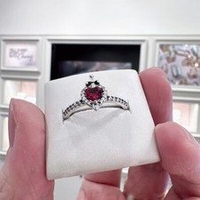 New Authentic 925 Sterling Silver Red Heart D...