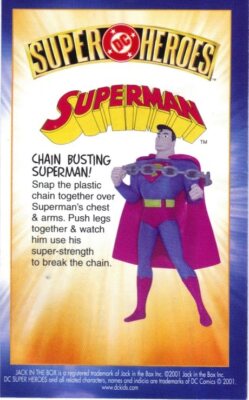 Jack in the Box 2002 DC SUPER HEROES Justice League Superhero YOUR