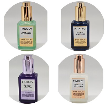 FINDLEY Face Serum YOU PICK Collagen Rose Oil Retinol Peptides Glycolic Squalane