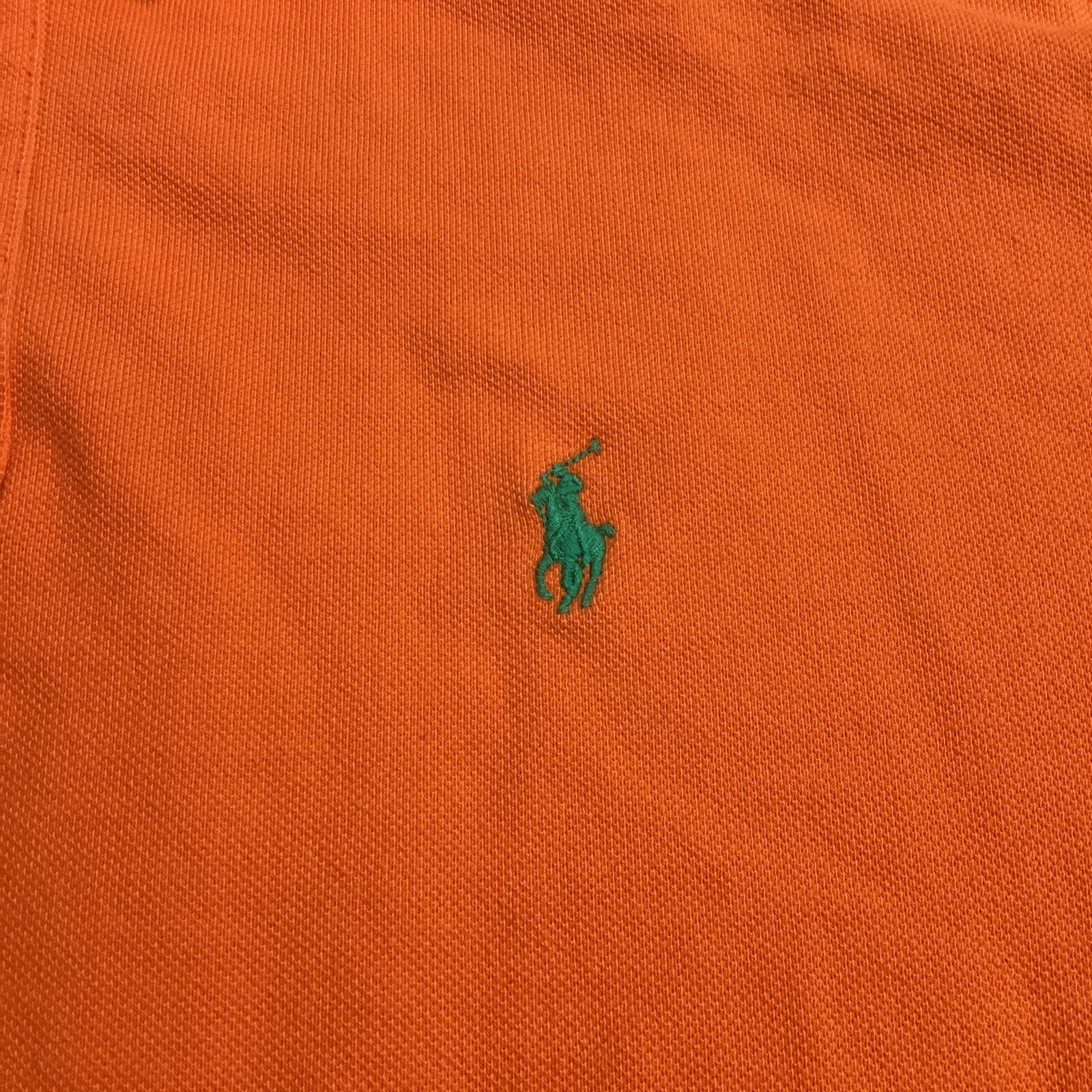 PONY Polo Ralph Lauren camicia uomo grande arancione casual 100% cotone manica corta