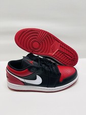 Nike Air Jordan 1 Low Black Fire Red White Mens 11