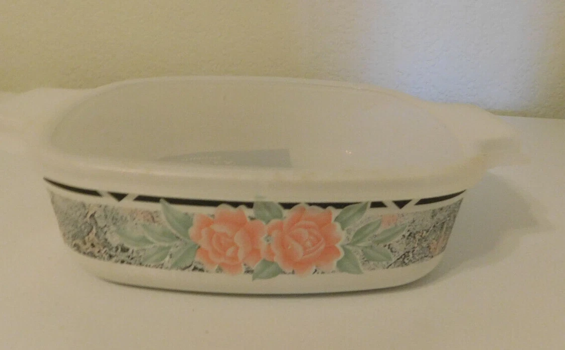 NEW NEVER USED Corning Ware Silk Roses A 1 B 1 Liter Casserole