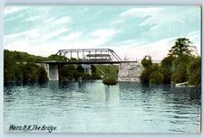 c1910 Weirs New Hampshire NH Vintage Postcard The Bridge Lake River Posted