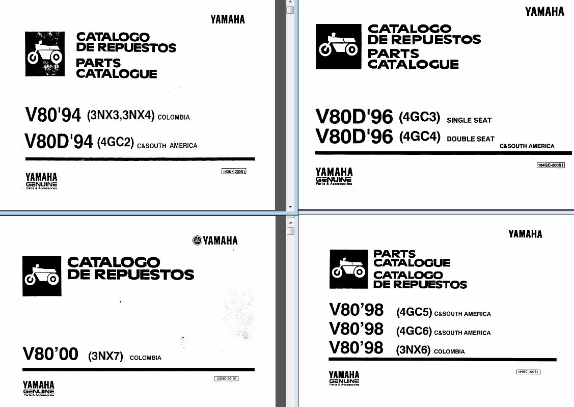 Yamaha Mate V50 and V80 (Yamaha Step-through) SERVICE ,Owner's