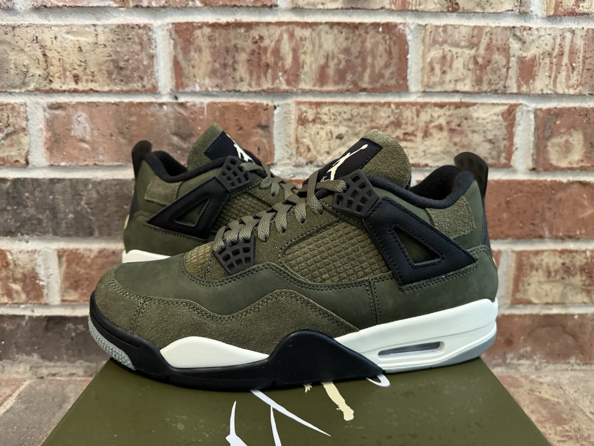 Nike Air Jordan 4 Olive スニーカー New 10 Nike Air Jordan 4 IV Retro SE Craft Medium Olive Green