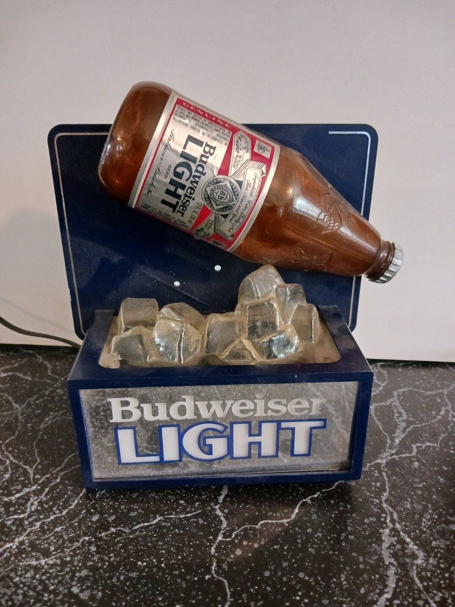Vintage Lighted BUDWEISER LIGHT BEER Bottle On Ice | eBay
