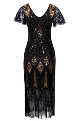 white christmas dresses Cleo 1920s Flapper Dress