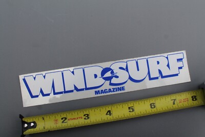 Wind Surf Magazine Windsurfing Sail Board 80's Blue V60C Vintage Surfing STICKER