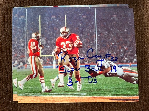 Roger Craig signed 8x10 photo Superbowl San Francisco 49ers autographed RB