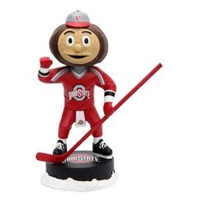 BRUTUS the BUCKEYE Ohio State Buckeyes BIG10 Ice Hockey MASCOT Bobblehead NIB!