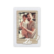 Cornice Foto 10x15 Regalo per Zio - Portafoto in Legno con Scritta Zio e Cuori C