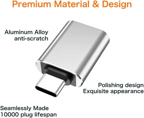 Type C to USB Adapter 3.0 USB-C 3.1 Male OTG A Female Data Connector Converter - Picture 3 of 7