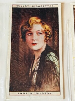 Wills Cigarettes Tobacco Trading Card 1928 antique Cinema Star Anna Nilsson  21
