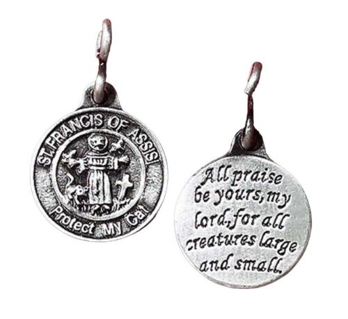 St. Francis Cat Pet Medal (ES583) NEW - Afbeelding 1 van 2