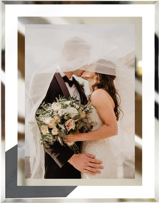 LUCKYLIFE 8x10 Picture Frame Glass for Tabletop Display Vertical or Horizontal,