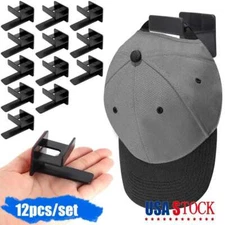 12 Hooks Baseball Cap Hat Rack Wall Door Hanger Holder Storage Organize Adhesive