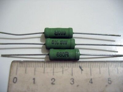 5pcs 680 Ohm 680R 50W Watt Power Metal Shell Case Wirewound Resistor 5%