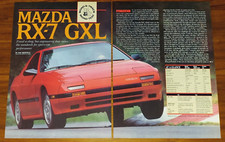 MAZDA RX-7 GXL MAGAZINE ARTICLE ROAD & TRACK ROAD TEST STYLING AND TECH ANALYSIS
