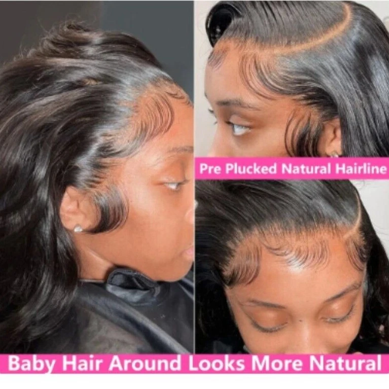 Peluca frontal de encaje de 30 pulgadas con onda corporal hecha de cabello humano 13x6 HD Peluca de encaje Foto 4 de 4