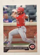 2021 TOPPS NOW Max Schrock #598 RC 5 for 5 Game Reds
