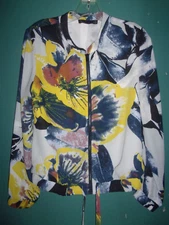 Noir  navy, white and yellow jacket    Size Small