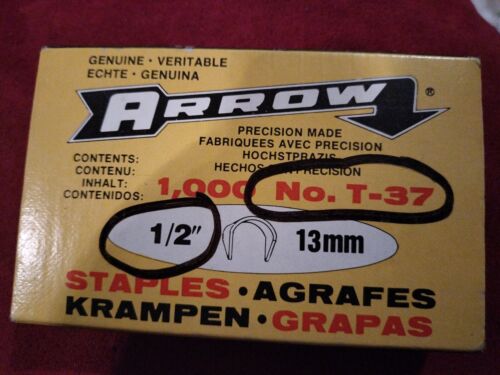 NEW Vintage Genuine Arrow 1/2” Staples 13mm - 900 - Precision Made  - Picture 1 of 2