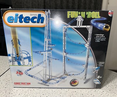 Sealed German Eitech Metal Construction 610 Fun n Roll Powered Marble Run