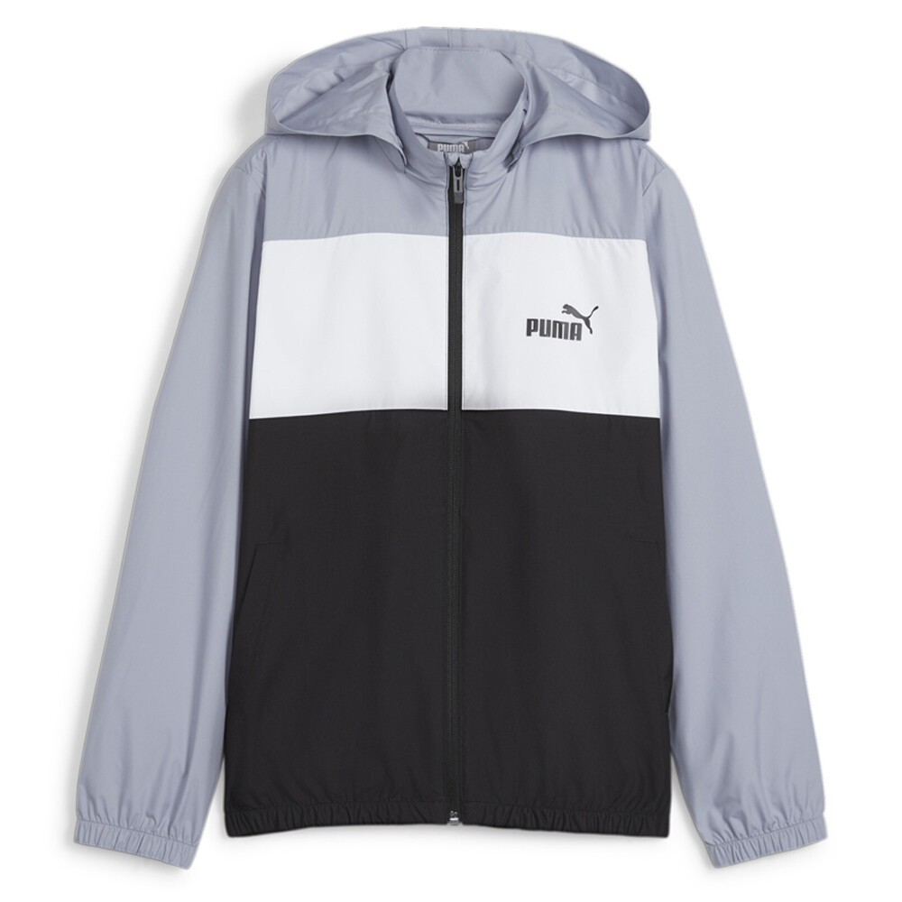 Ветровка на молнии с цветными вставками Puma Essentials Молодежная для мальчиков Размер XL Повседневная Ath