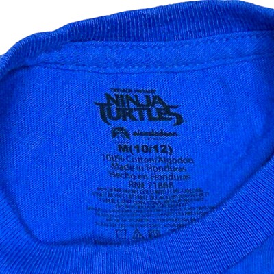 ティーズ ページ Teenage Mutant Ninja Turtles Boys M 10 / 12 Blue Short Sleeve T