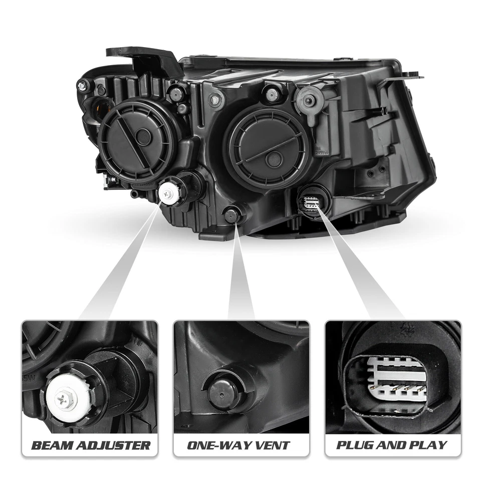 2017-2021 Jeep Compass Halogen Headlight OE Style Headlamp Left Driver Side LH - Image 3 of 4