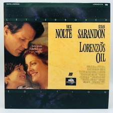 Lorenzo's Oil Letterbox LASERDISC, Nick Nolte, Susan Sarandon